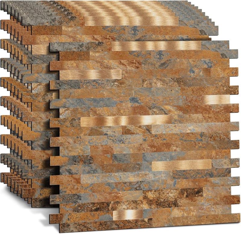 Midcard 10 Sheet Peel and Stick Backsplash PVC Wall Tile,for Kitchen Backsplash… - Image 1